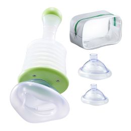 Choking Rescue Device, Portable Airway Clear Anti Choking Suction Device with 3 Multi-size Masks and 1 Storage Bag