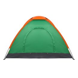 2-Person Waterproof Camping Dome Tent for Outdoor Hiking Survival Orange & Green